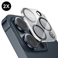iPhone 15 Pro / 15 Pro Max Kamera-Objektiv-Schutzfolie - Einfache Installation - 2 Stück - Kamera-Schutzfolie iPhone 15 Pro - Gehärtetes Glas - Displayschutzfolie