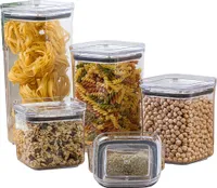 OKYANUS | Lebensmittelbehälter Set 5-teilig - 0,25–1L - Transparent - Praktisch und stapelbar