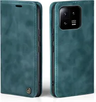 Handy Hülle für Xiaomi 13 Klapphülle Bookcase Flip Cover Handy Tasche Etui Farbe: Petrol