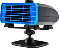12V elektrické topení do auta s ventilátorem pro rychlé odmrazování - modré