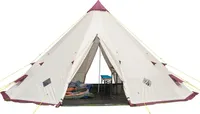 Wigwam Tipi Indianerzelt SKANDIKA Tipii 12 personen teepee Pyramidenzelt mit eingenähtem Boden