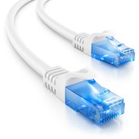 deleyCON 15m CAT.6 Ethernet Gigabit Lan Netzwerkkabel RJ45 CAT6 Kabel Patchkabel Kompatibel zu CAT.5 CAT.5e CAT.6a Cat.7 - Weiß