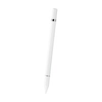 INF Stylus Stift mit Schreibfunktion, 2 in 1 Eingabestift, Kapazitive Disc-Spitze, kompatibel mit allen Touchscreens (Weiß) 1 Packung