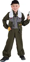 Kampfpilot Kostüm Jet-Pilot Mike für Kinder, Größe:152/164