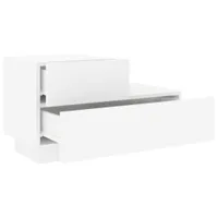 vidaXL Nachttisch mit LED-Leuchten Weiß 70x36x40,5 cm
