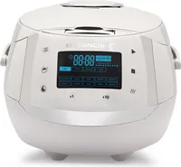 Reishunger Digitaler Reiskocher (860W/1,5l), Grau, für bis zu 8 Personen, Multikocher mit 12 Programmen, grau