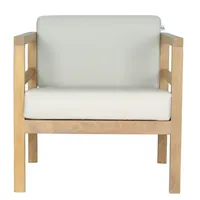 Zahradní židle Pusiano z teakového dřeva s područkami a polštáři od Teako Design