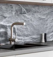 Küchenrückwand selbstklebend Steinwand grau Spritzschutz Folie - 180 x 60cm