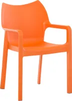 DELUKE® Stuhl REWIU - 84x57x53cm, orange, Kunststoff | Kunststoff Gestell | Stühle Esszimmerstühle Stuhl Esszimmer Esstisch Stühle Küchenstuhl