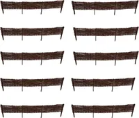 Beetbegrenzung aus Weide ( H 20 x B 120 cm 10 Stück) Palisade aus Weide, Beeteinfassung Weide in Vielen Größen, Natürlicher Weidenzaun