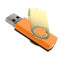 Zwei Farben  USB Stick  Swivel 128GB Schwarz-Orange-Gold