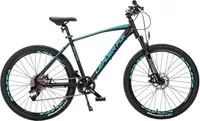 26 Zoll Alu MTB Leader Fox Factor 8 Gang Disc Rh 46 cm Schwarz Türkis