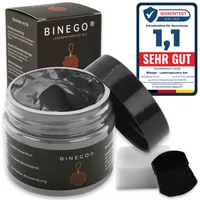 Binego® Lederreparaturset Leder & Kunstleder Reparatur Set | Lederreparatur Flüssigleder Lederfarbe Reparieren Reparaturset Aufbereitung | Grau Hellgrau
