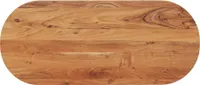 Tischplatte 120x50x2,5 cm Oval Massivholz Akazie