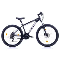BERLIN BIKE Mountainbike MTB1: 26 Zoll und 38 cm Rahmenhöhe, Hydraulische Scheibenbremsen & Shimano-Set, Schwarz-Silber