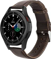 Strap-it Samsung Galaxy Watch 4 Classic 46mm Lederarmband (Dunkelbraun)