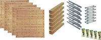 Sichtschutzzaun Maxi-Massiv 3, (Set), 5 Elemente, LxH: 954x180 cm