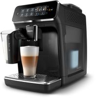 Philips Kaffeevollautomat 3200 Series, 5 Kaffeespezialitäten, LatteGo Milchsystem, Touchdisplay, Schwarz (EP3241/50)