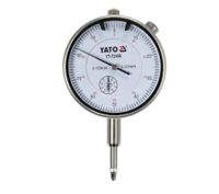 Yato YT-72450, Analog dial gauge, Silber, Schwarz, Weiß, 1 cm, mm, Metall, 0,01 mm