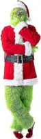 Erwachsene Green Grinch Kostüm, Weihnachtsmann Kostüm, Cosplay Outfit, Halloween Weihnachtsanzu