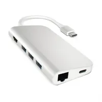 Satechi ST-TCMAS stacja dokująca i replikator portów USB 3.2 Gen 1 (3.1 Gen 1) Type-C Silver