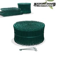 Heimfleiss® Ösendraht Betonbindedraht 1,4 x 100 mm (1000 Stk.) - PVC ummantelter Rödeldraht in grün - Bindedraht für Drillapparat