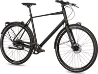 Airtracks Herren Trekking Fahrrad 28 Zoll Citybike UR.2880 GATES BELT Shimano NEXUS 8 Black Matt (58cm (Körpergröße 180-195cm))