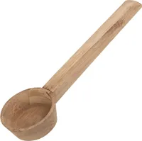 Fackelmann Kaffedosierlöffel 17 cm, Löffel aus Bambus, Messlöffel für Kaffee oder Matcha (Farbe: Braun)