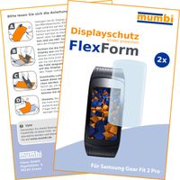 mumbi Flex Schutzfolie kompatibel mit Samsung Gear Fit 2 Pro Folie, Displayschutzfolie (2x)