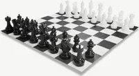 Ubergames - XL-Schachspiel für Draußen/Garten - Bis zu 30 cm hoch - Inklusive Nylonmatte