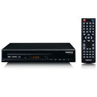 Lenco DVD-120 DVD-Player - HDMI und SCART Anschluss - Display - USB Wiedergabe - MP3,MPG,MPEG4,AVI - Audio und Video Out - Fernbedienung -Schwarz