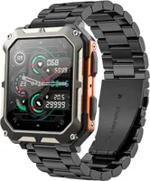 Smartwatch Herren mit Telefonfunktion 1,83" HD Display Sportuhr mit Schlafmonitor IP68 Wasserdicht für Android iOS, Orange