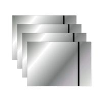 Atomstack 4ks 12''x8'' přizpůsobené personalizované cedule pro domácí kancelář (zrcadlový stříbrný panel vyřezávaný v černé barvě)