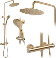 Rea Duschgarnitur mit Thermostat VINCENT Gold Brush
