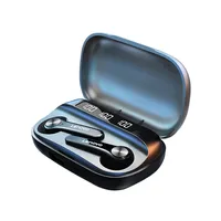 Lenovo QT81 TWS Wireless Bluetooth Kopfhörer Semi-in-Ear-Sport-Ohrhoerer Wasserdichter, schweissfester Kopfhoerer mit digitalem Bildschirm Schwarz