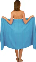 Betz Badetuch XXL 90 x 180 cm LINES Strandtuch Farbe - aqua