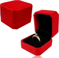 Ringetui für Verlobungsringe/Ringbox für Ringe Ringschachtel für Verlobungsring Schmuckschachtel für Hochzeit/Valentinstag Geschenkbox Schmuckkästchen Heiratsantrag Trauringetui Schmucketui in [Rot]
