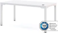 ASSMANN Höhenverstellbarer Schreibtisch Piacetta Weiß, 160x80cm, Memoryfunktion, 4-fach-Motorik
