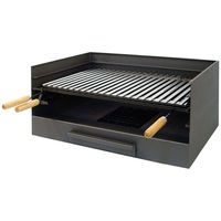 EL ZORRO Imex 71515 Tischgrill mit Grillrost, Edelstahl, 61 x 40 x 33 cm, Grau