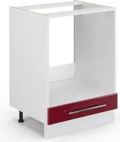 Vicco Herdumbauschrank Fame-Line, 60 cm ohne Arbeitsplatte, Bordeaux Hochglanz/Weiß