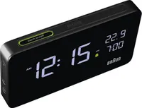 Braun Uhren Tisch-/Weckuhr, digitale Anzeige, Datumsanzeige, Weckfunktion, Beleuchtung (67707)