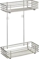 WENKO Dusch Regal Ablagen Bad Korb Wand Badezimmer Chrom MILANO 2 Etagen
