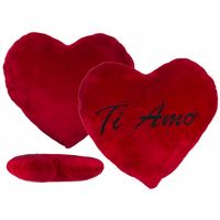 Ti Amo Kissen XXL Anhänger Plüschherz Herzform Deko Herz-Kissen Rot 35cm 62-6095