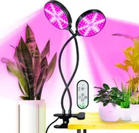 30W Pflanzenlampe LED Vollspektrum 2 Köpfe Pflanzenlicht 3 Lichtmodi Zimmerpflanzen Grow Lampe mit Timer