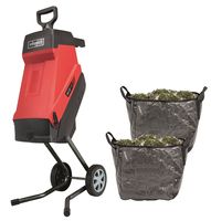 Scheppach Gartenhäcksler GS55 Elektro Messerhäcksler Schredder Holzhäcksler | 2400 W Motor | Schnittstärke 45mm Durchmesser | 45 L Fangsack