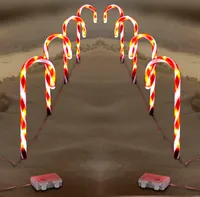 8er Set LED Zuckerstange Weihnachtsdeko Lichterkette mit Timerfunktion Weihnachtsbeleuchtung Leuchtstab Batteriebetrieben Zeitschaltuhr Gartenleuchtstäbe Außenbeleuchtung