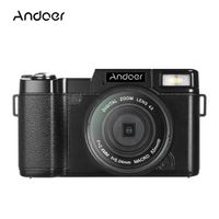 Andoer R1 1080P 15fps Full-HD-24MP Digitalkamera Nocken-Kamerarecorder 3.0 "Drehbare LCD-Bildschirm Anti-Shake-4X Digital Zoom einziehbare Taschenlampe w / UV-Filter