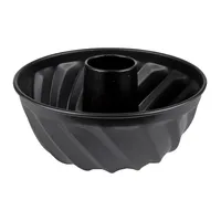 Backform EUROHOME schwarze Gugelhupfform 22 cm - Backform, Bundform für den Ofen, die Kuchenform ist spülmaschinenfest