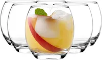 Glasmark KROSNO 1992 Gläser-Set 6-teilig Trinkgläser Wassergläser Drinkgläser Saftgläser Niedriges Glas Spülmaschinenfest 6x300 ml