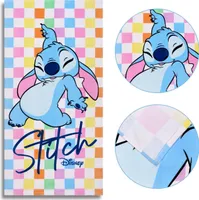 DISNEY Stitch Buntes Baumwollbadetuch, Kinderhandtuch 70x140 cm